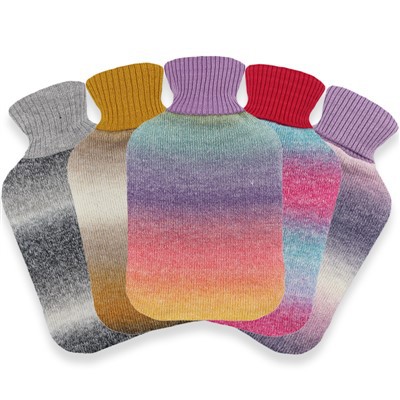 Bolsa de água quente e capa de malha para cólicas