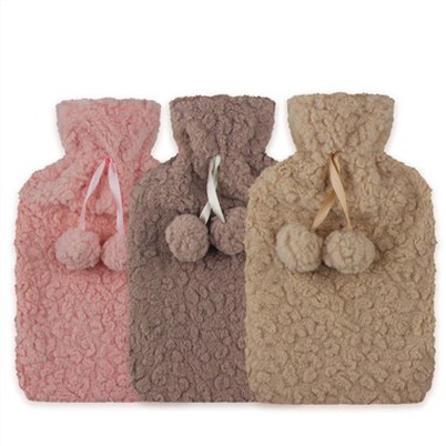 Capa de flanela de pele para bolsa de água quente