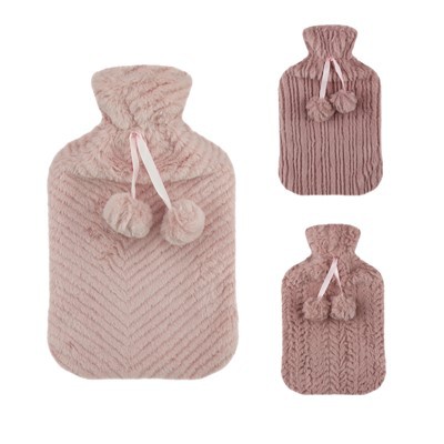 Capa de pelúcia para garrafa de água quente