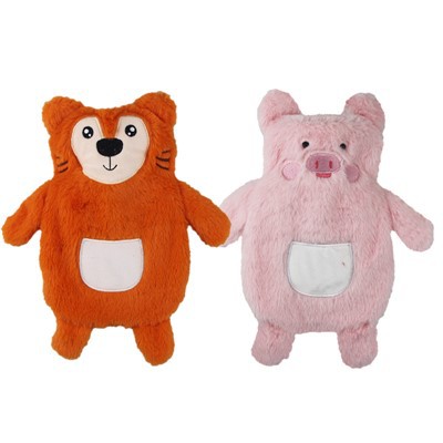 Capa animal para garrafa de água quente pequena