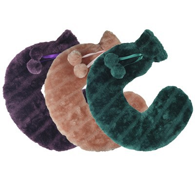 Bolsa de água quente em forma de U capa de pelúcia