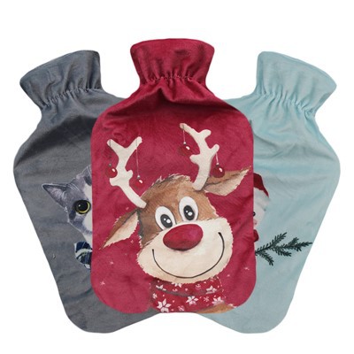 Capas de lã de Natal para bolsa de água quente