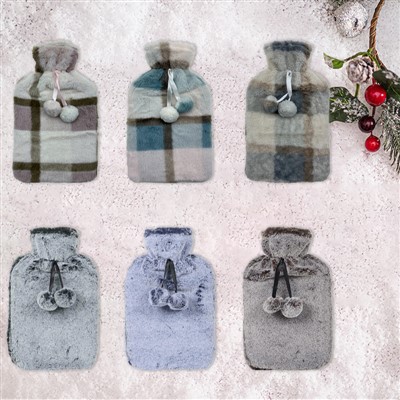 Capa de pelúcia para garrafa de água quente de material de tamanho personalizado