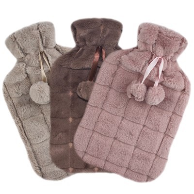Venda quente de garrafa de água quente com capa de pelúcia