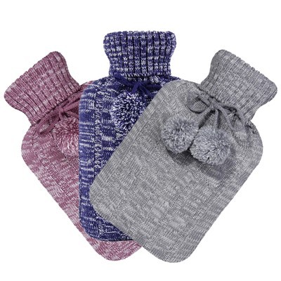 Bolsa de água quente para alívio muscular com capa de malha