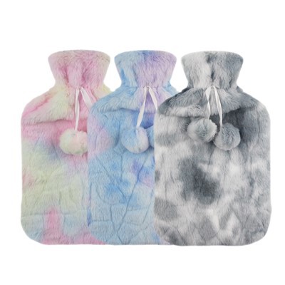 Capa de pelúcia macia para garrafa de água quente