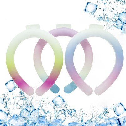 Anel envoltório de pescoço para resfriamento de gelo vestível