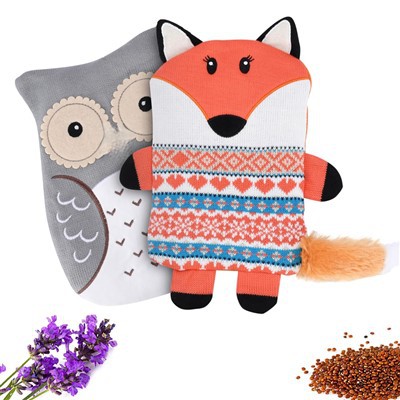 Almofada de aquecimento de microondas animal de pelúcia