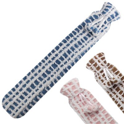 Capa de pele longa de borracha para saco de água quente com enchimento de água